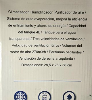 Climatizador Evaporativo MYWAVE 4L
