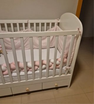 Cuna IKEA GONATT 120x60 + Colchón Nuevo