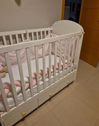 Cuna IKEA GONATT 120x60 + Colchón Nuevo