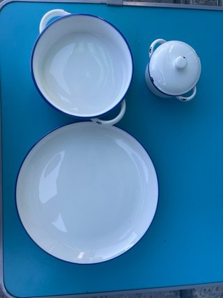 Juego de vajilla Alacena azul y blanco