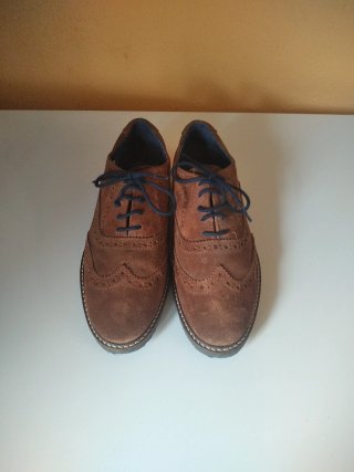 Zapatos Oxford Kilarney ante marrón