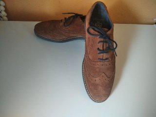 Zapatos Oxford Kilarney ante marrón