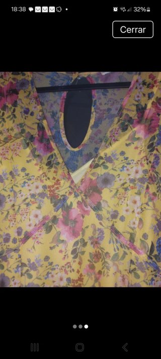 Vestido gasa estampado floral