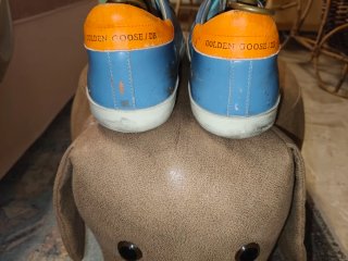 Golden Goose Superstar Blu/Grigio Stella Arancione