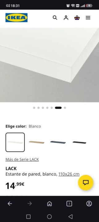 Estantes pared blancos Ikea 110x26 cm
