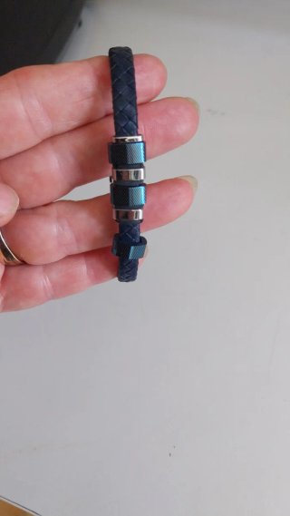Pulsera Viceroy Hombre Cuero Trenzado Azul