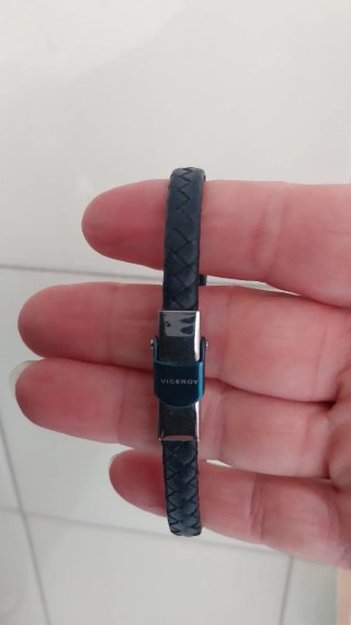 Pulsera Viceroy Hombre Cuero Trenzado Azul