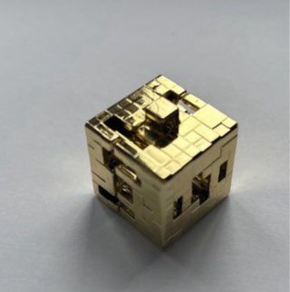 Cubo Minecraft Dorado Kinder Joy