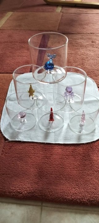 Bicchieri in vetro borosilicato con 6 soggetti div