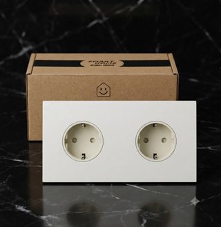 Enchufe Doble Smart Home con Caja