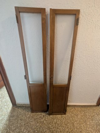 Puertas de madera con cristal