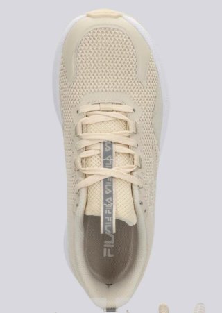 Zapatillas running Fila mujer beige y blanco