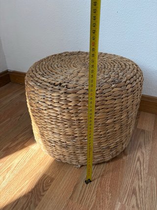Puf asiento mesita mimbre boho Maisons du Monde