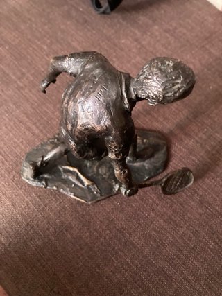 Figura bronce tenista antiguo