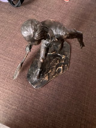 Figura bronce tenista antiguo