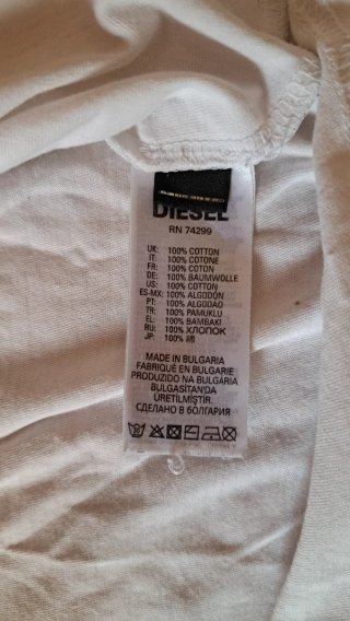 Camiseta Diesel Blanca Estampada