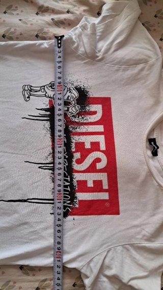 Camiseta Diesel Blanca Estampada