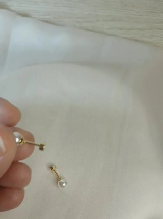 Pendientes Perlas Pequeñas Chapado Oro 18k