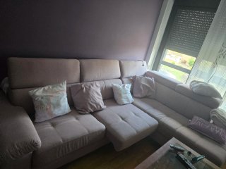 Sofá Chaiselongue Malva. GRIS ROSA