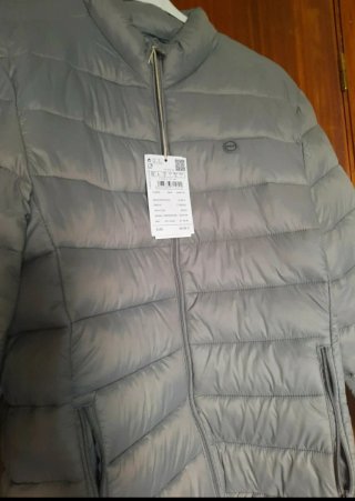 Chaqueta acolchada gris
