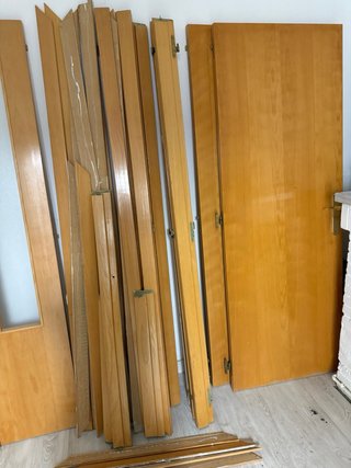 Puertas de madera con cristal
