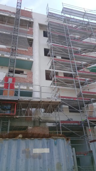 revestimiento fachada mortero