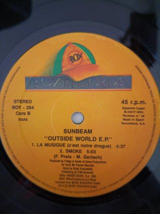 Vinilo Sunbeam Outside World E.P.
