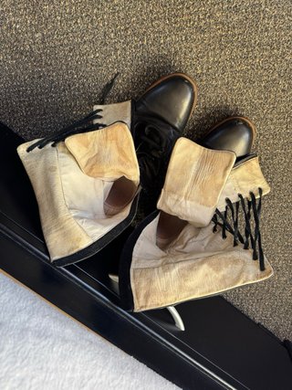 Botas AllSaints Piel Negra Cordones Cremallera