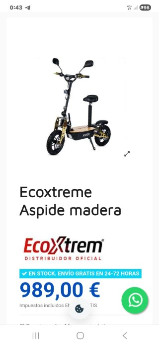 Patinete Eléctrico Ecotrem Aspire
