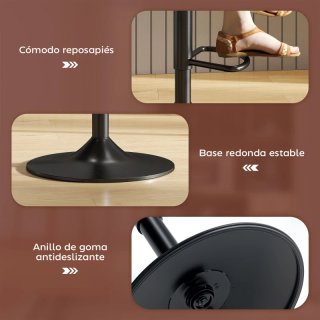 2 Taburetes altos giratorios 360°