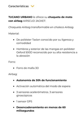 Chaqueta Airbag Tucano Urbano AirScud