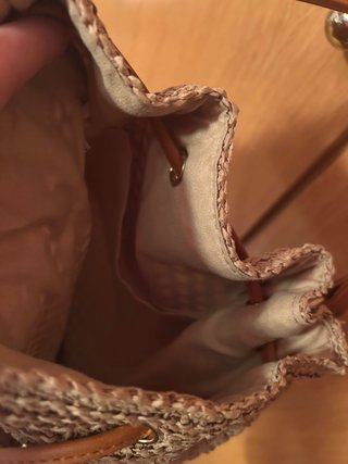 Bolso de verano tejido beige