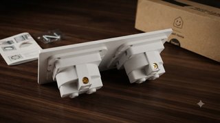 Enchufe Doble Blanco Minimalista