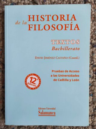 Historia de la filosofía textos : bachillerato