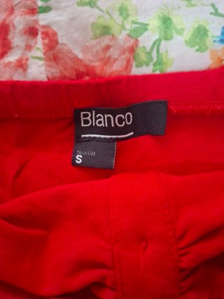 Vestido rojo y estampado marca Blanco talla S