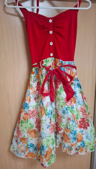 Vestido rojo y estampado marca Blanco talla S