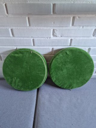 2 Cojines redondos estampados de sandía y lima