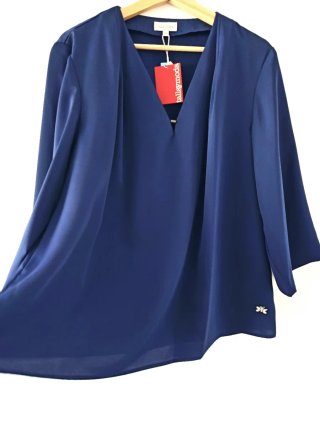 Blusa azul fluida Talla 56 nueva, con etiqueta