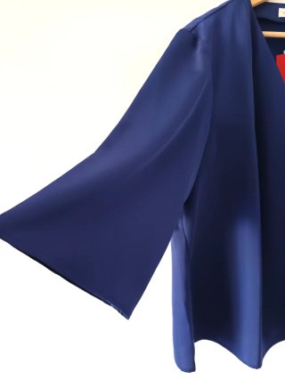 Blusa azul fluida Talla 56 nueva, con etiqueta