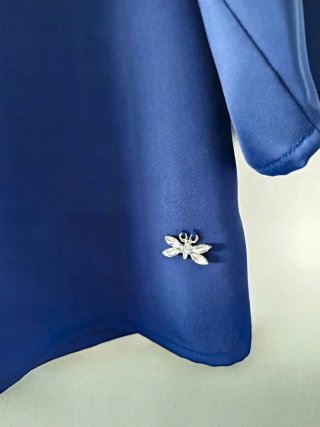 Blusa azul fluida Talla 56 nueva, con etiqueta
