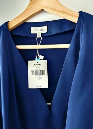 Blusa azul fluida Talla 56 nueva, con etiqueta