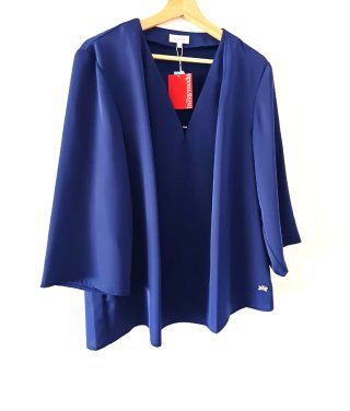 Blusa azul fluida Talla 56 nueva, con etiqueta