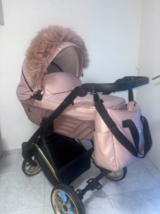 Cochecito Kunet Invento Rosa con Bolso