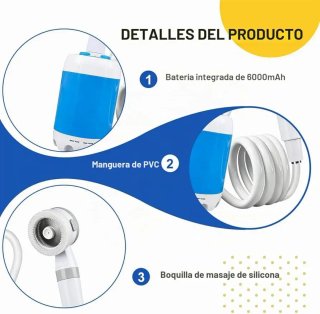 Ducha Portátil Camping Bomba 6000 mAh