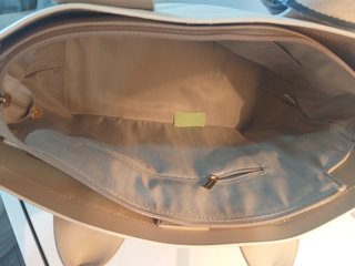 Bolso shopper Claudia Belle beige con cartera