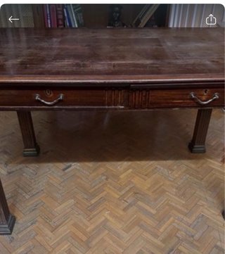 Mesa de despacho antigua de madera