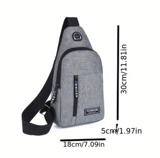 Bolso bandolera gris