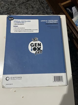Lengua castellana y literatura I. Libro del est...