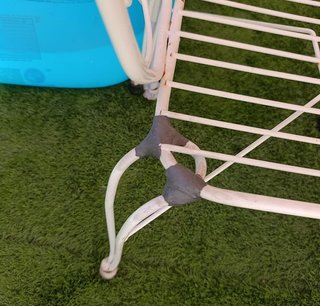 Mesa y 4 Sillas Jardín Hierro y Mármol