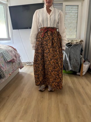 Falda Baturra Flores Talla Única